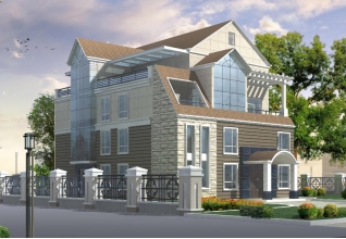 160平方米豪華三層別墅設(shè)計施工圖紙及效果圖10X16米