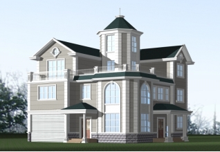 145平方米三層建筑施工設(shè)計(jì)圖紙及效果圖12X13米