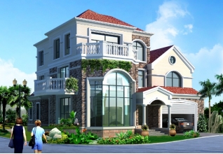 200平方米三層豪華清新農村別墅設計圖紙大全15X15米