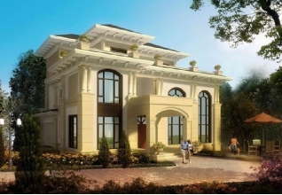 260平方米三層豪華別墅設計施工圖紙帶外觀圖18X20米