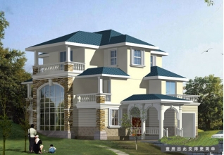 230平方米簡約大氣農村三層全套別墅設計及效果圖13X18米