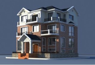 180平方米三層豪華別墅農村房屋設計施工圖紙14X17米