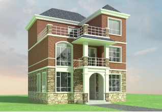 105平方米新農(nóng)村自建三層小別墅設計施工圖，10x11米