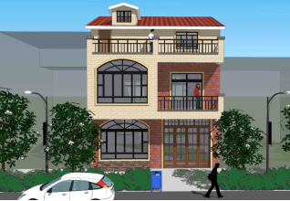 新農村自建房三層房屋設計圖紙造價15萬內