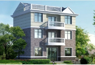 占地100平新農村三層房屋設計圖紙及效果圖