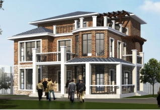 140平方米新農(nóng)村房屋設(shè)計圖紙，含外觀效果圖