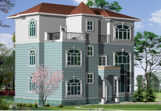 150平方米鄉(xiāng)村清新洋氣三層別墅設計圖紙15X10米