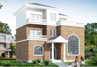 120平方米湖南新農村三層別墅設計圖紙帶效果圖11x11米