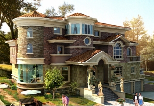 265平方米三層奢華地中海風(fēng)格別墅設(shè)計圖紙16x17米