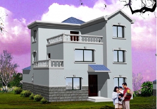 20萬內(nèi)新農(nóng)村簡單實用的三層自建別墅設計圖10X10米100平方米