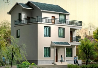 預算20萬左右100平方米新農村小別墅設計圖及效果圖10X10米