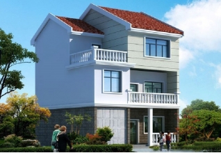 湖南新農村三層小別墅設計圖紙，100平方米，尺寸可定制