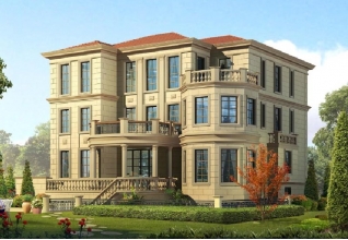 造價50萬豪華型三層別墅設計圖紙及效果圖15x19米300平方米