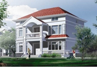 造價25萬左右120平方米三層自建農村別墅設計方案12X11米