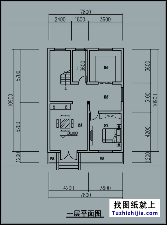 造價：15萬,農村徽派風格三層自建別墅設計圖,8X11米90平方米