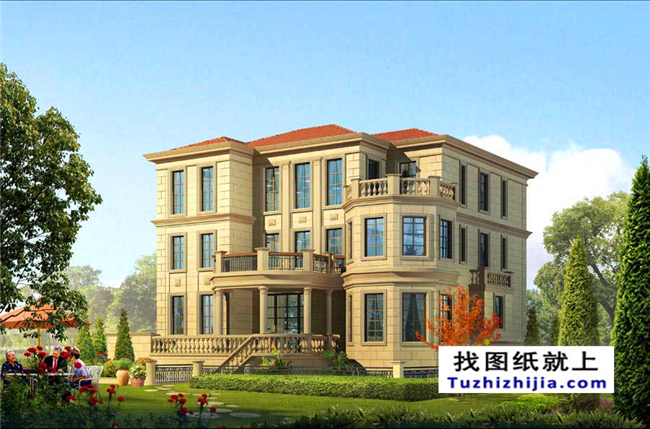 造價(jià):30萬(wàn),新農(nóng)村豪華型三層別墅設(shè)計(jì)圖紙及效果圖,15x19米300平方米