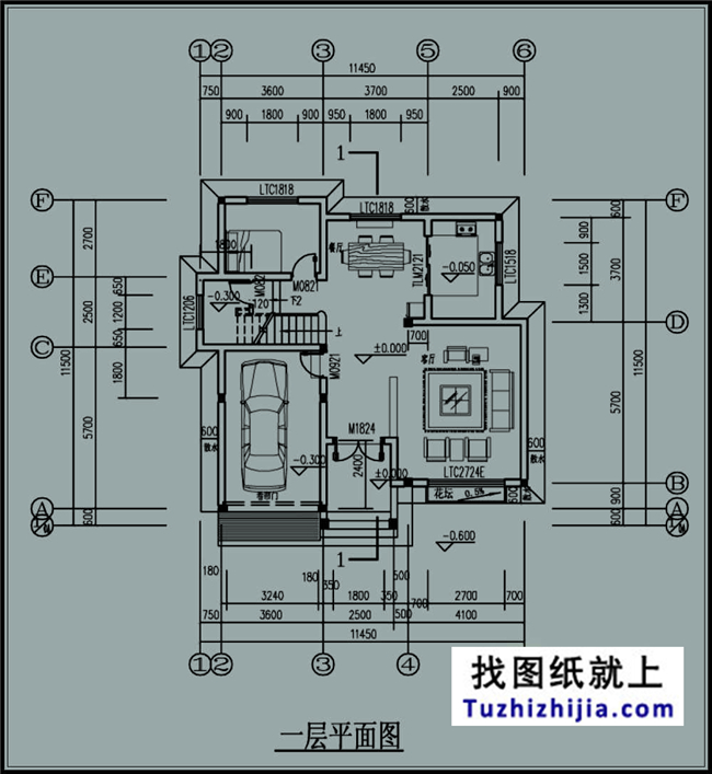造價(jià):21萬,新農(nóng)村帶車庫三層別墅設(shè)計(jì)圖紙,11x11米120平方米