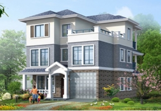 農(nóng)村實用漂亮的三層別墅設(shè)計施工圖紙及效果圖