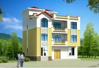 30萬以內(nèi)的三層別墅房屋設(shè)計施工圖紙及效果圖