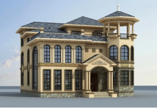 50多萬的歐式自建別墅施工設計圖紙及效果圖