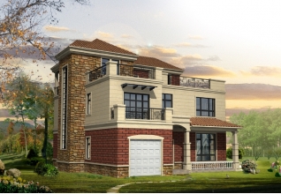 180平米三層新農村房屋別墅施工設計圖紙及效果圖