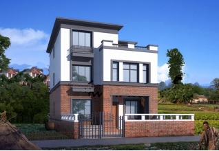 110平方米新農村自建三層房屋別墅設計圖紙及外觀效果圖