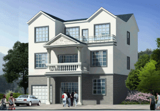 120平帶車庫(kù)的三層新農(nóng)村自建別墅CAD設(shè)計(jì)圖紙及效果圖