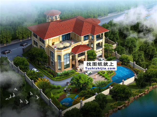 100萬以內的豪華三層自建別墅設計圖紙及效果圖