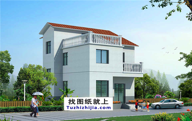 簡(jiǎn)單實(shí)用的小戶(hù)型新農(nóng)村三層房屋設(shè)計(jì)圖紙及效果圖