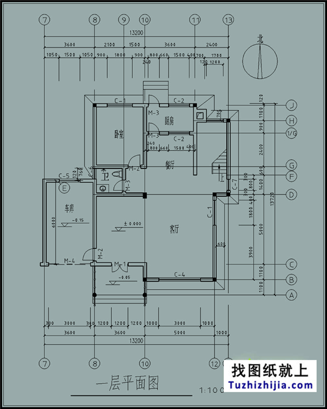 小戶型90平米三層新農村自建房屋設計施工CAD圖紙及效果圖