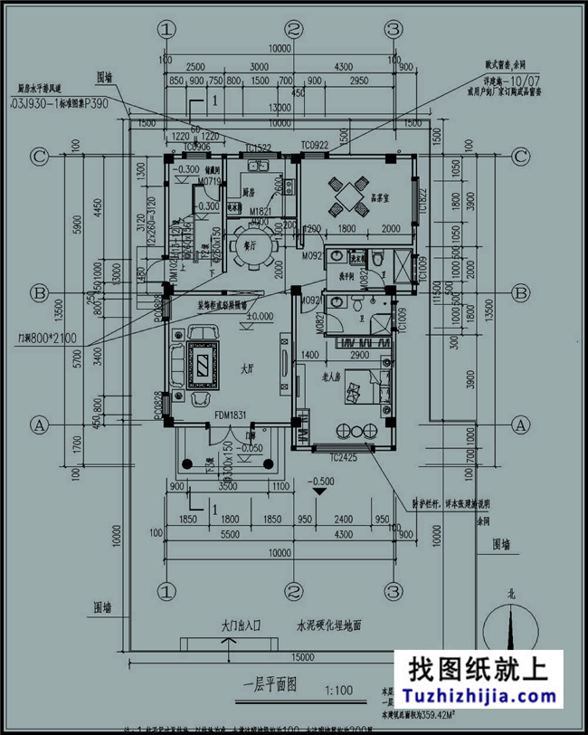  【農村別墅設計圖紙及效果圖大全】三層帶露臺設計