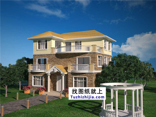 140平方米三層別墅設計圖紙