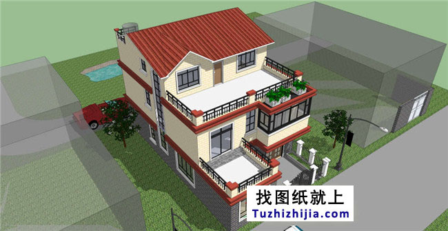 帶小院新農村房屋設計圖紙