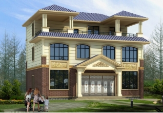 150平方米三層農村房屋設計圖（效果圖+全套施工圖）