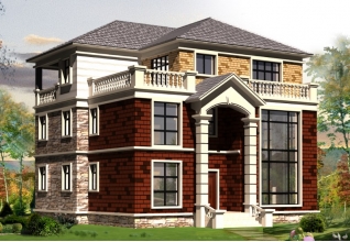 三層獨棟別墅戶型圖，自建全套設計圖紙和效果圖