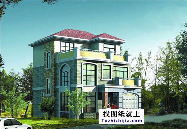 小戶型三層別墅設計圖紙,適合新農村自建