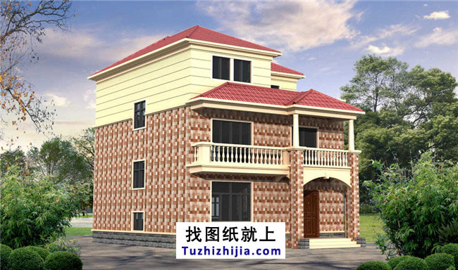 新農(nóng)村帶堂房三層房屋設(shè)計(jì)圖紙