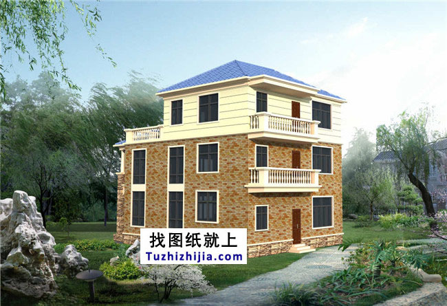 新農(nóng)村帶堂房三層房屋設(shè)計(jì)圖紙