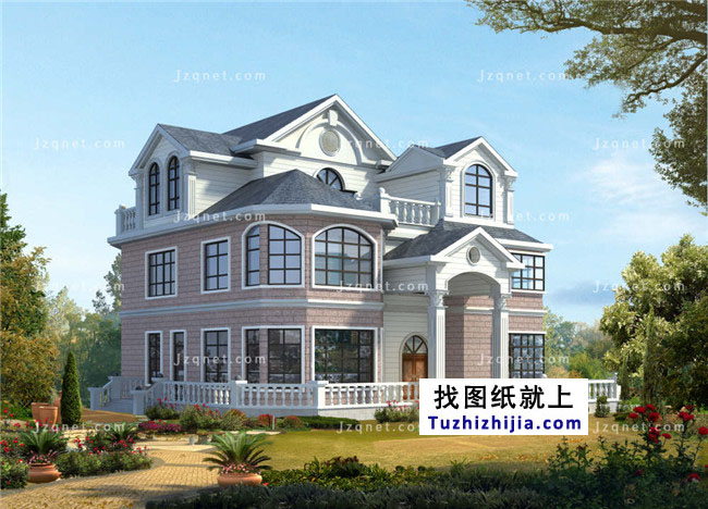 歐式三層農村房屋設計圖紙,歐式住宅圖推薦