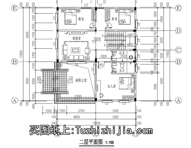 徽派120平新農村住宅設計方案,帶外觀效果圖