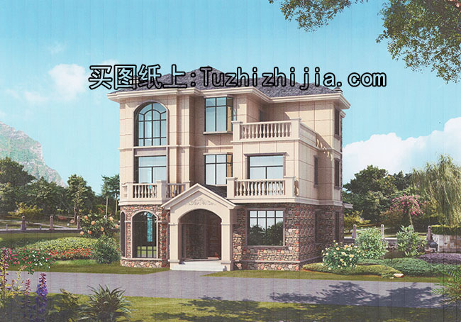 農村三層樓房設計圖紙及效果圖,經典自建圖紙