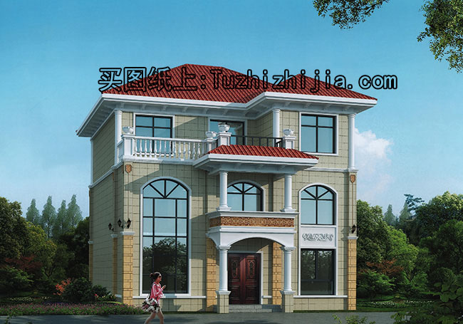 三層三間別墅設計圖方案，含外觀圖片，自建推薦