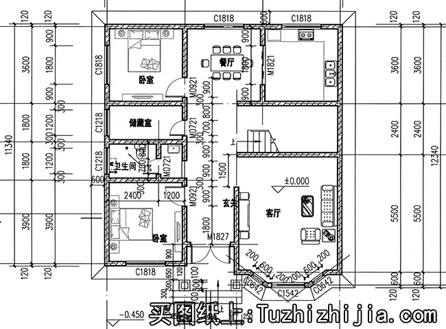 最新款：二層簡單一點的別墅圖紙！好看死了