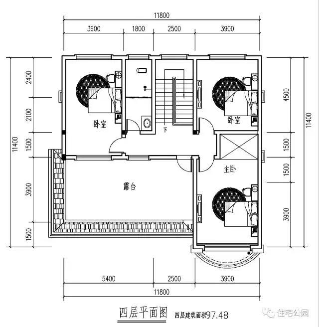 最新款農村三層樓房設計，弧形落地窗采光好，全圖！