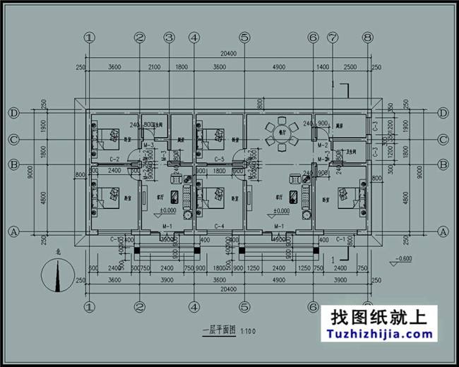 農村雙拼別墅設計圖，適合有兩個兄弟的家庭自建！