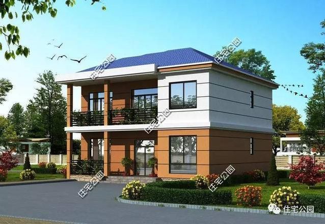 11X11米農村二層別墅，戶型方正、簡單又好看！