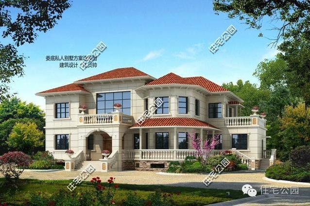 17X24米的農村別墅房子，兩種配色選哪個？