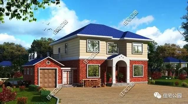 農(nóng)村實(shí)用型別墅設(shè)計(jì)，獨(dú)立廚房和車位！