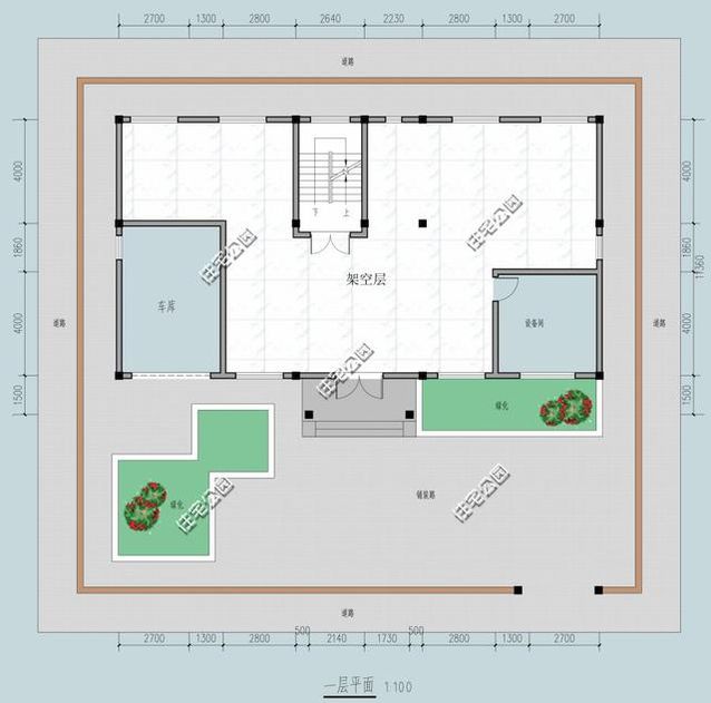 18X11米農村2層別墅，架空層、可做火炕