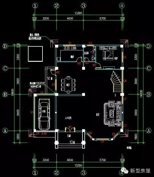 13X14米歐式別墅，挑空客廳加旋轉(zhuǎn)樓梯，僅30萬？